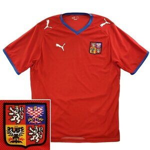 Puma Czech Republic Soccer Jersey USP 2008-09 Home Shirt Crest Men's Large